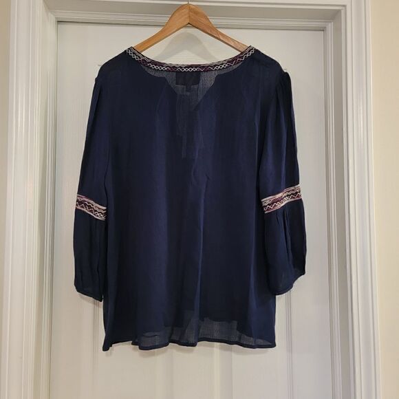 SKIES ARE BLUE Elettra Embroidered Top Size large NWT - Picture 3 of 5